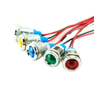 Primary Product Image: 12mm metal IP65 waterproof LED indicator push button switch for industrial applications Illuminated Operation Shot: Bright LED indicator illuminated on 12mm waterproof push button switch in dark environment Construction Detail View: Brass-zinc alloy construction of industrial push button switch with corrosion-resistant finish Waterproof Testing Demonstration: IP65 waterproof testing of metal LED indicator switch showing water resistance Collector Controller Application: 12mm waterproof push button switch installed in collector controller panel Terminal Connection Close-up: Solder and crimp terminals on 220V industrial indicator push button switch Size Comparison Display: 12mm metal push button switch shown with dimensional reference for installation planning Industrial Environment Context: Waterproof LED indicator switch operating in industrial machinery control application