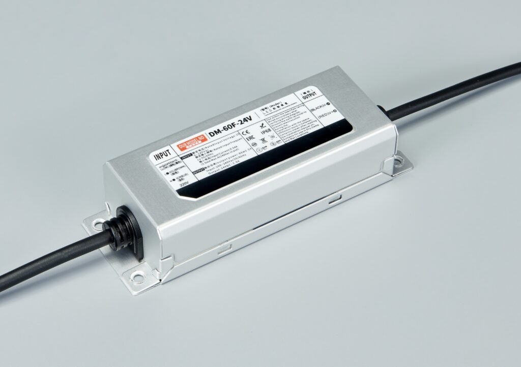 LPV-60W 60W waterproof power supply outdoor grade IP67 rated LPV-60W irrigation power supply Technical Detail Images Waterproof seals and connectors LPV-60W Compact design outdoor power supply Application Scenario Images LPV-60W in agricultural irrigation system Outdoor installation of waterproof power supply