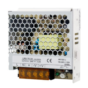LRS-75W 75W enclosed switching power supply 12V 24V selectable AC-DC power supply unit 75W metal case SMPS for industrial use Compact enclosed power supply for LED lighting