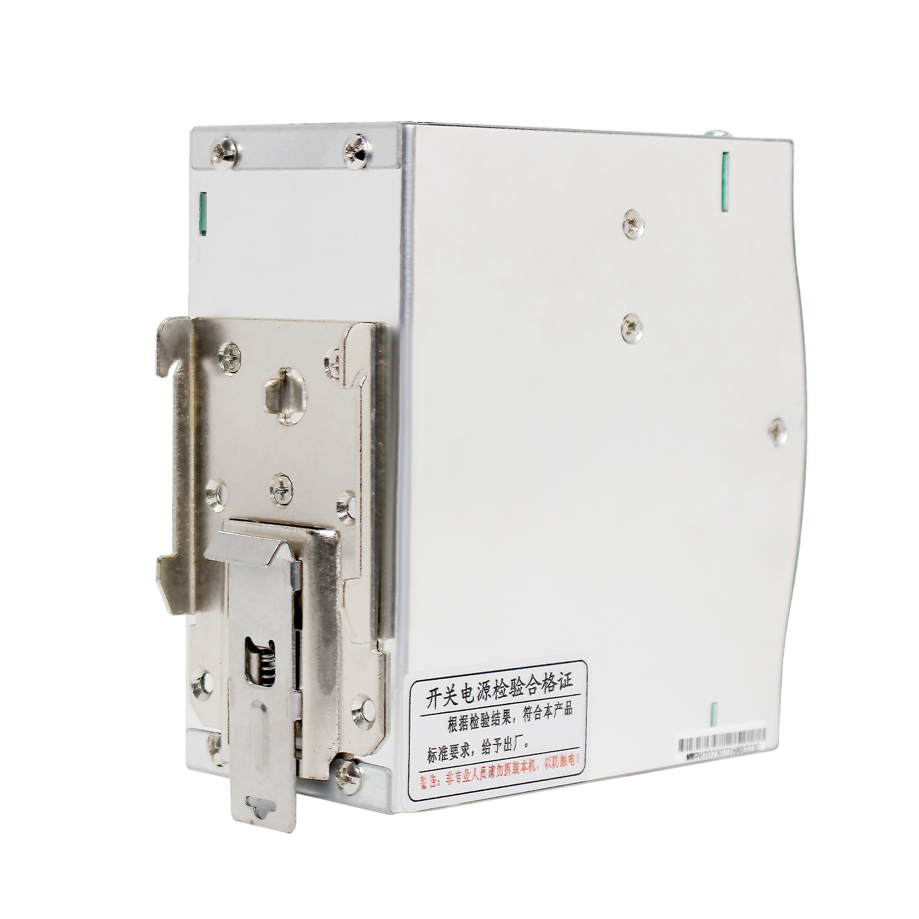 NDR-240W 240W DIN rail power supply industrial grade Front view of NDR-240W DIN rail mounted PSU Technical Detail Images Wiring terminals of NDR-240W industrial power supply DIN rail mounting mechanism 240W power supply Application Scenario Images NDR-240W installed in industrial control panel Automation system with DIN rail power supply setup