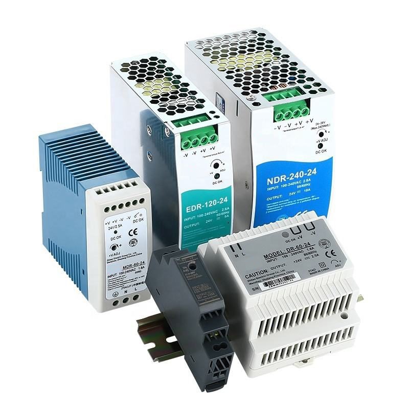 Reliable-Industrial-Power-Supply-24VDC-Enclosed-DIN-Rail-Mount-Switching-PSU-by-Meanwell
