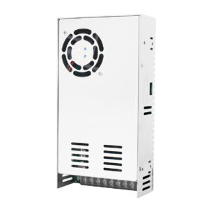 S-400W 400W industrial switching power supply unit Front view of S-400W 400W AC to DC power supply Wiring terminals of S-400W industrial power supply 400W Cooling system and protection circuits 400W SMPS