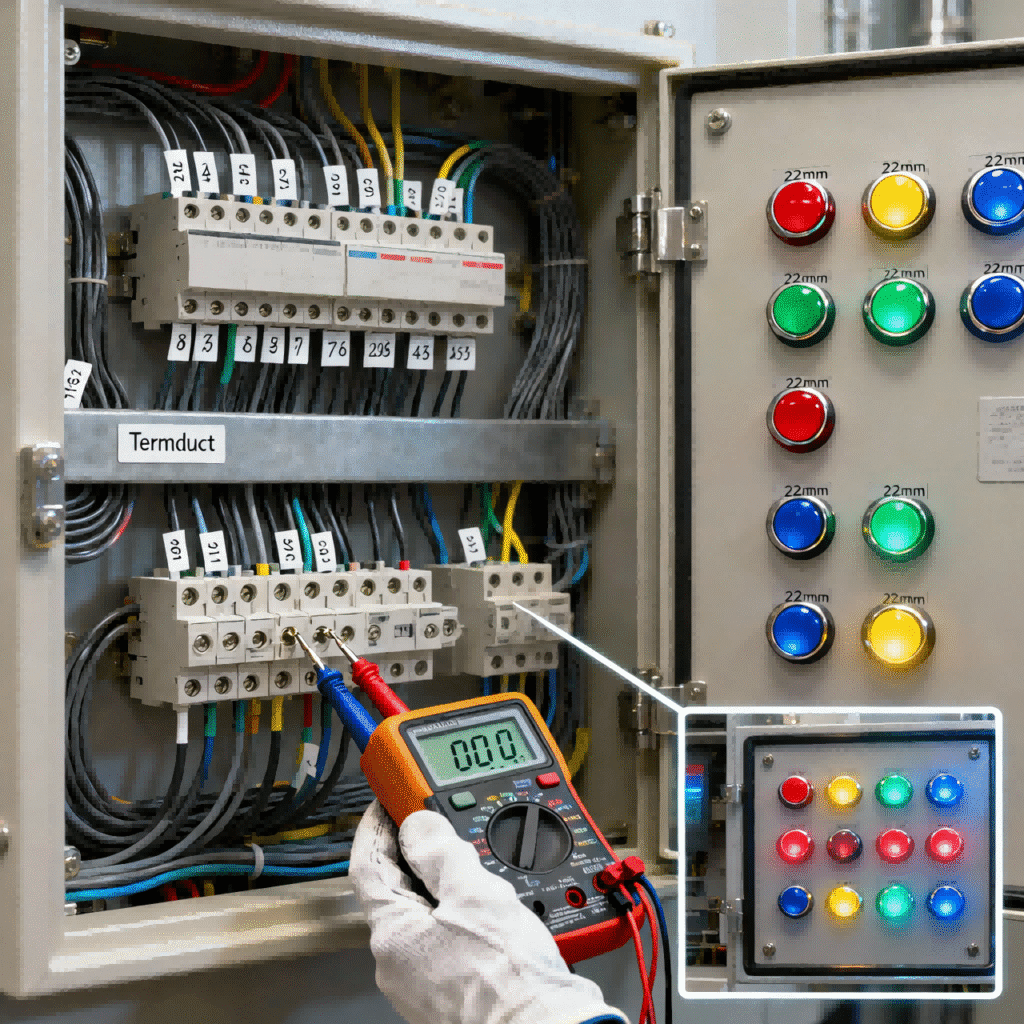 22mm-Illuminated-Push-Buttons-Industrial-Control-Panel-Installation-Wiring-Tips