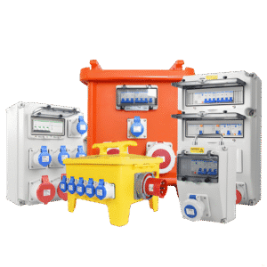 IP67-industrial-plug-and-socket-16A-32A-3P-4P-connector waterproof-IP67-industrial-electrical-socket-box-for-outdoor-use heavy-duty-industrial-plug-connector-with-nylon-body-and-copper-contacts industrial-power-distribution-box-with-cam-lock-connectors IP44-industrial-plug-socket-assembly-on-construction-site custom-length-industrial-power-cable-with-plug-and-socket