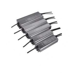 IP67 Waterproof Dimmable LED Driver 150W to 600W with 0-10V PWM Dimming Size/Scale Image: Compact Aluminum Dimmable LED Driver in Hand for Size Comparison Application Image 1: IP67 Dimmable Driver Powering LED Floodlights on Building Exterior Application Image 2: High-Bay Warehouse Lighting System Using Constant Current Dimmable Drivers Wiring Diagram: Connection Diagram for 0-10V PWM Dimmable Constant Current LED Driver Dimension Drawing: Technical Dimensions Drawing for 300W 400W Dimmable LED Power Supply Feature Close-up: Close-up of Waterproof Gland and Terminal Block on IP67 LED Driver Feature Close-up 2: Label Showing Dimming Interfaces 0-10V and PWM on LED Driver