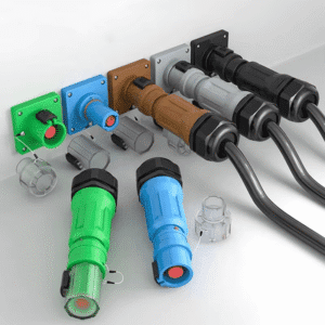 800A industrial electrical plug with Camlock connector Heavy-duty female industrial socket for high-power applications Industrial power plug with standard grounding and brass contacts Waterproof 800A Camlock Powerlock female connector Customizable high-current industrial plug for machinery use