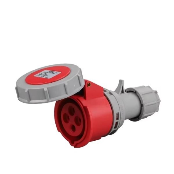 IP67 Wall Mounted Industrial Socket | CEE 3P+E 16A 400V 4-Pin Red ...