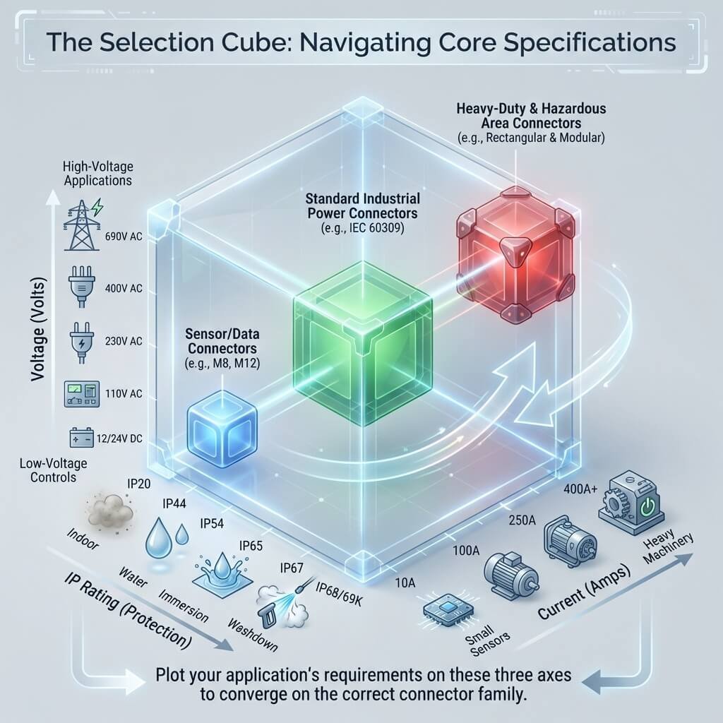 Industrial Connector Selection Current, Voltage & IP Rating (1)